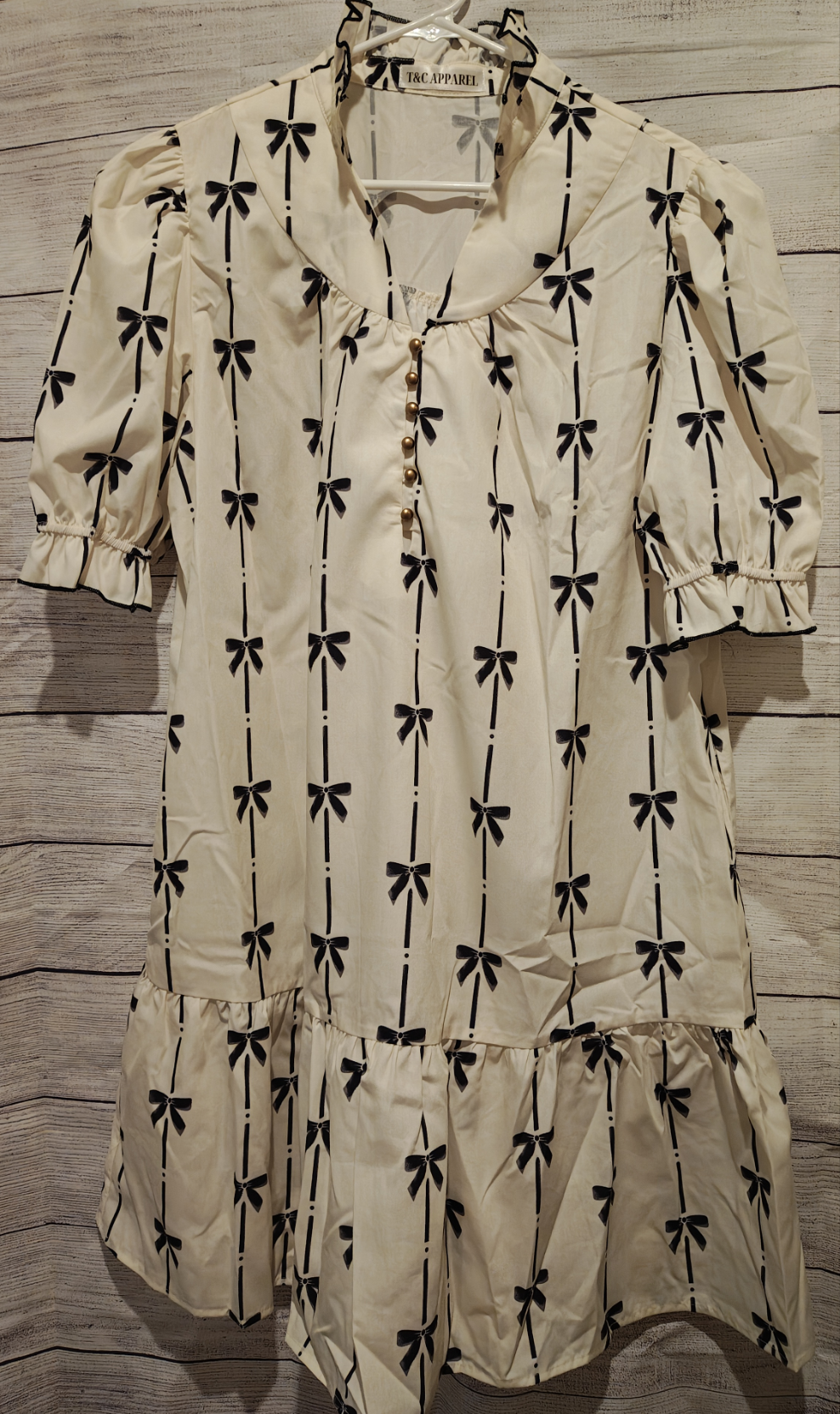 Creme Bow Dress
