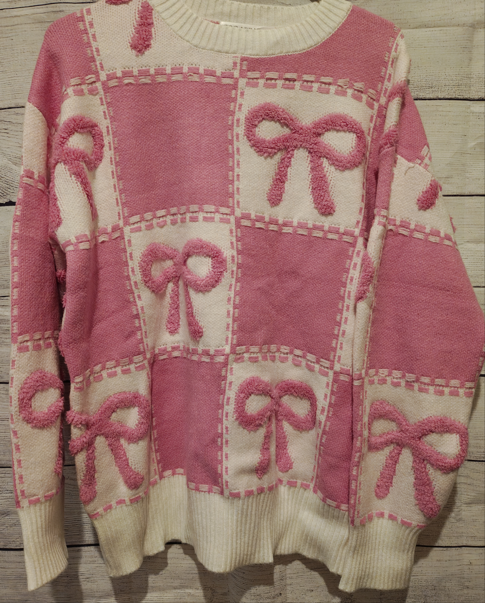 Pink Bow Sweater