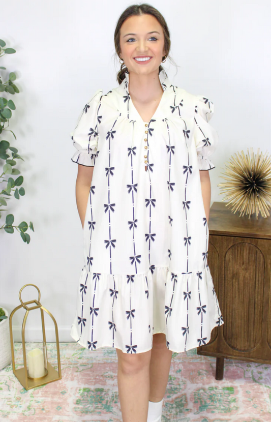 Creme Bow Dress